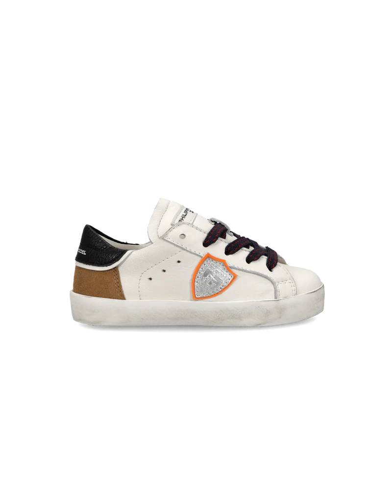 Sneaker Prsx Baby, White Cognac Black