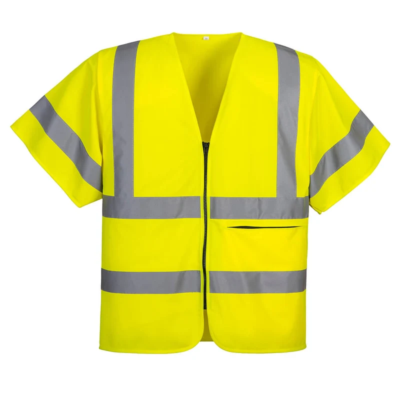 Gilet mezza manica con chiusura zip