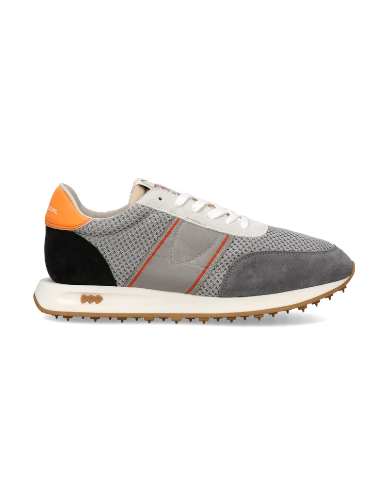 Sneakers Running Tour Men, Orange Grey Black