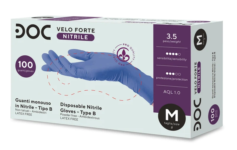 Guanti monouso nitrile VELO SOFT - box da 100 pezzi
