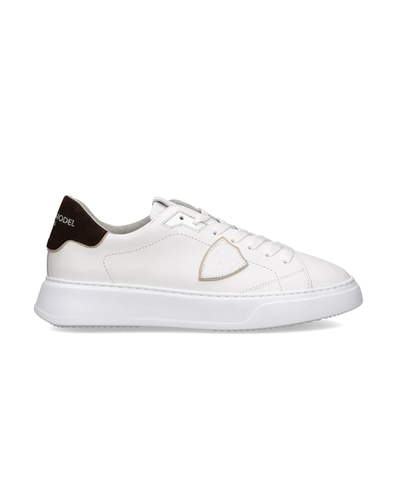 Sneakers Temple Men, White Brown