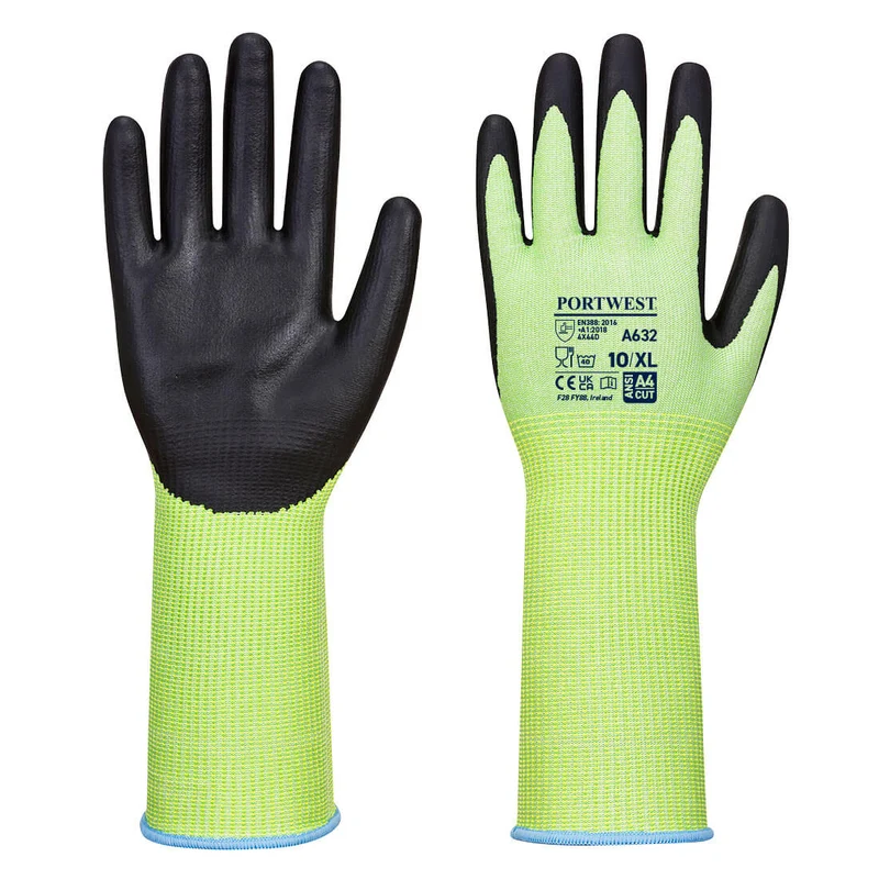 Guanto Anti Taglio Verde Polsino Lungo (Pk12)