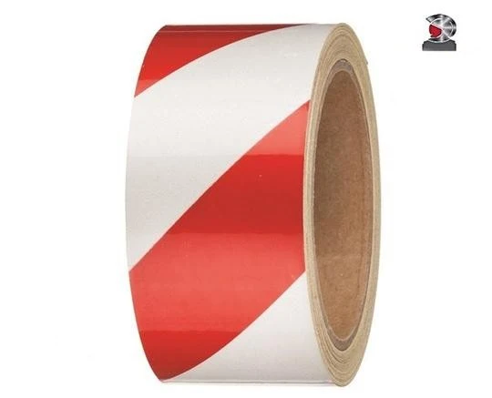 Nastro adesivo rosso e bianco da 2 pollici (5 rotoli)