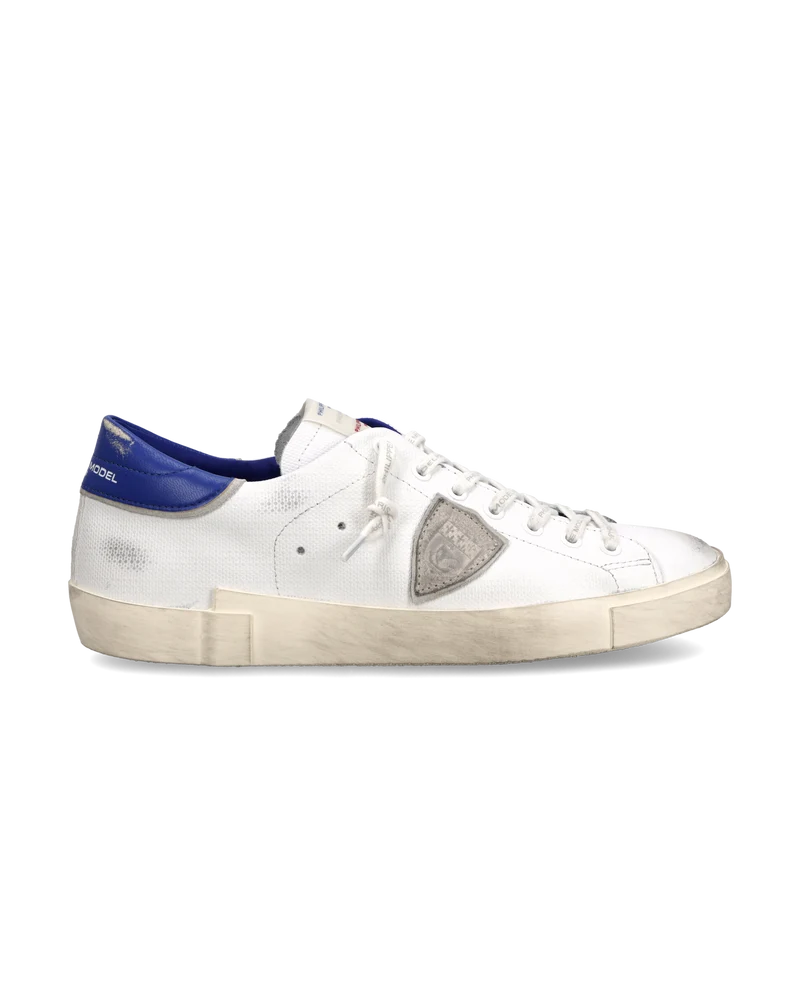 Sneakers Prsx Men with drapeau label, White Bluette