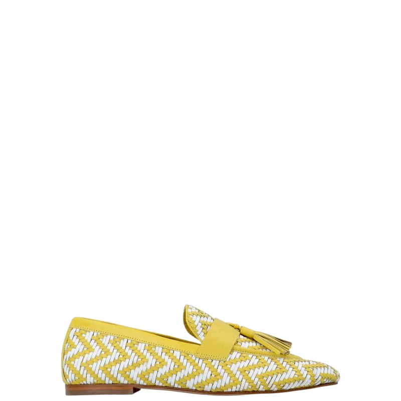 Mocassini donna "AltraOfficina" AO0404X Collezione Primavera/Estate - Giallo e Bianco