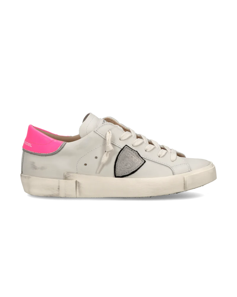 Sneakers Prsx Women, White Cream Neon Pink
