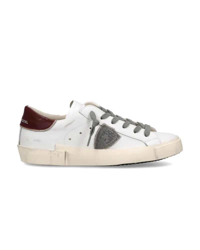 Sneakers Prsx Women, White Burgundy Grey