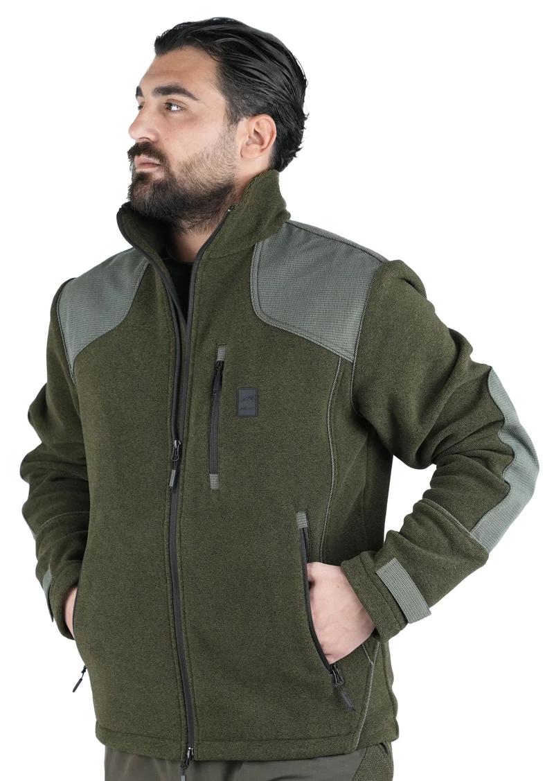Giacca Masseria In Pile Zip Lunga 65 Verde