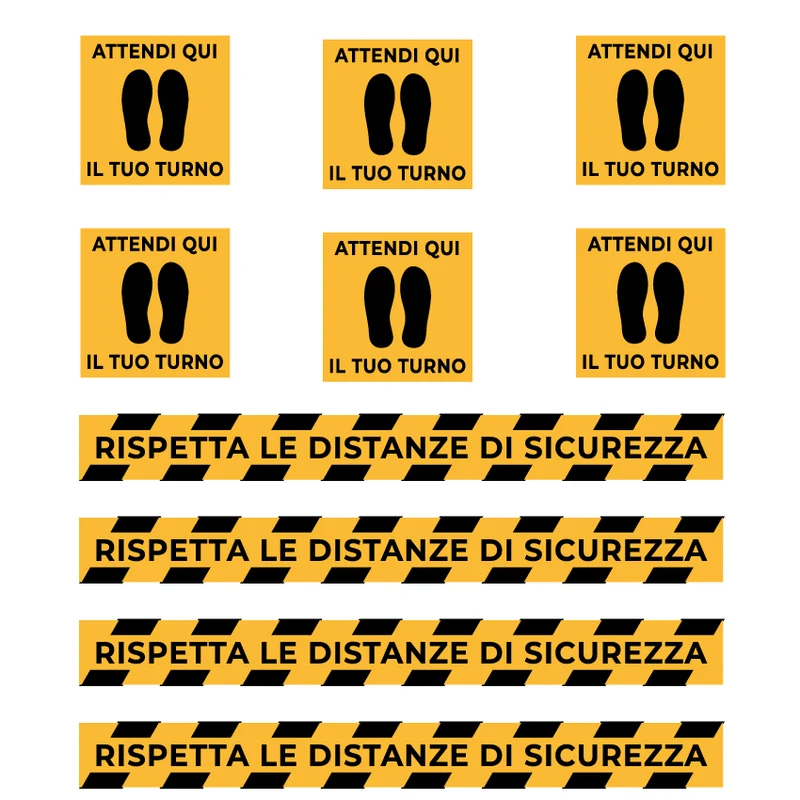 Kit adesivi calpestabili antiscivolo per negozi