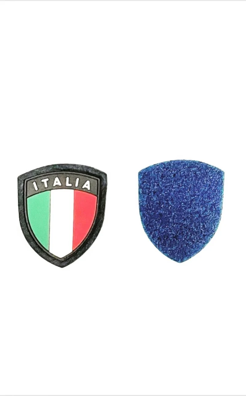 Toppa Patch 3D Pvc Scudetto Italia Su Panno Blue