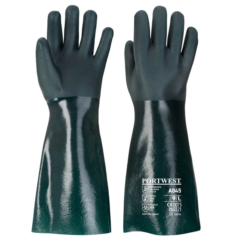 Guanto PVC a doppia armatura 45cm (Pk12)