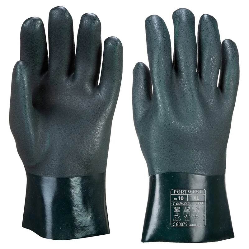 Guanto PVC a doppia armatura 27cm (Pk12)
