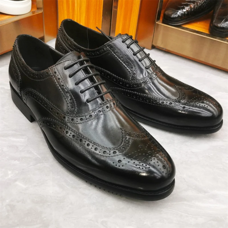 Scarpe Oxford da uomo in pelle con punta a coda di rondine | Scarpe eleganti formali Australia