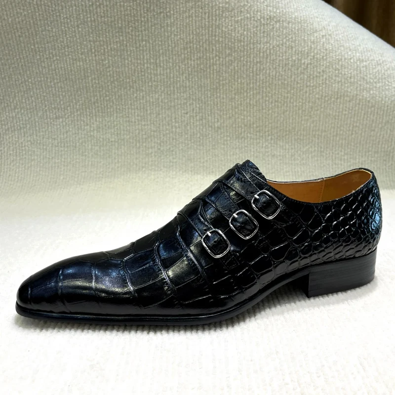 Scarpe eleganti stringate in vera pelle da uomo, modello Oxford
