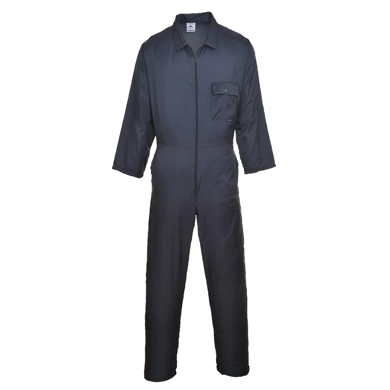 Tuta da lavoro con zip in nylon
