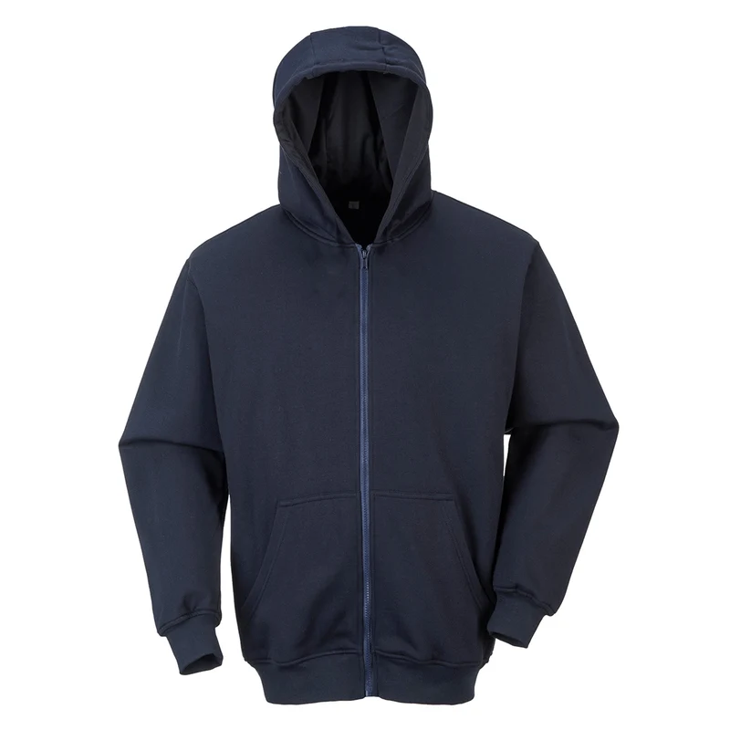 Felpa ignifuga con cappuccio e zip frontale