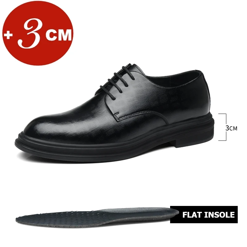 Scarpe con rialzo estive, scarpe classiche da uomo d'affari