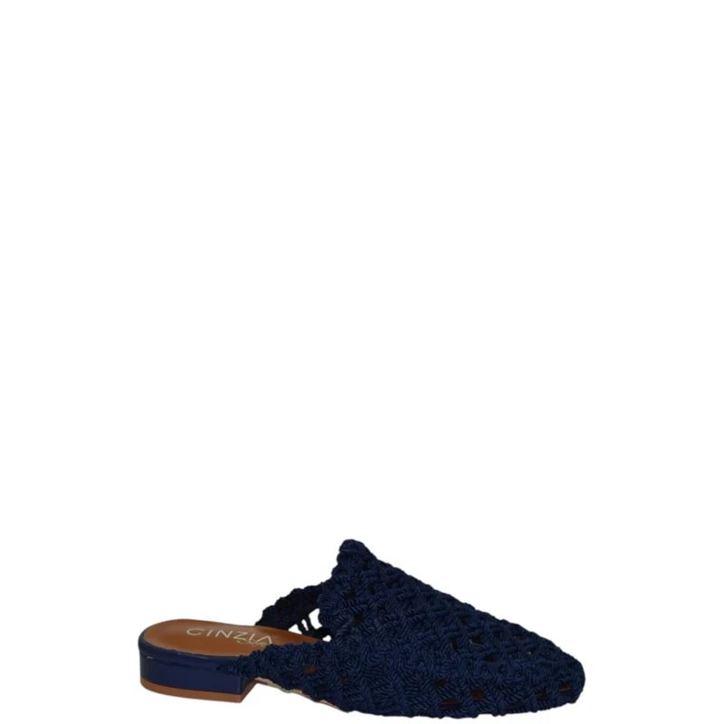Sabot donna "Cinzia Soft" QZ002 002 Collezione Primavera/Estate 2026 - Blu e Cuoio