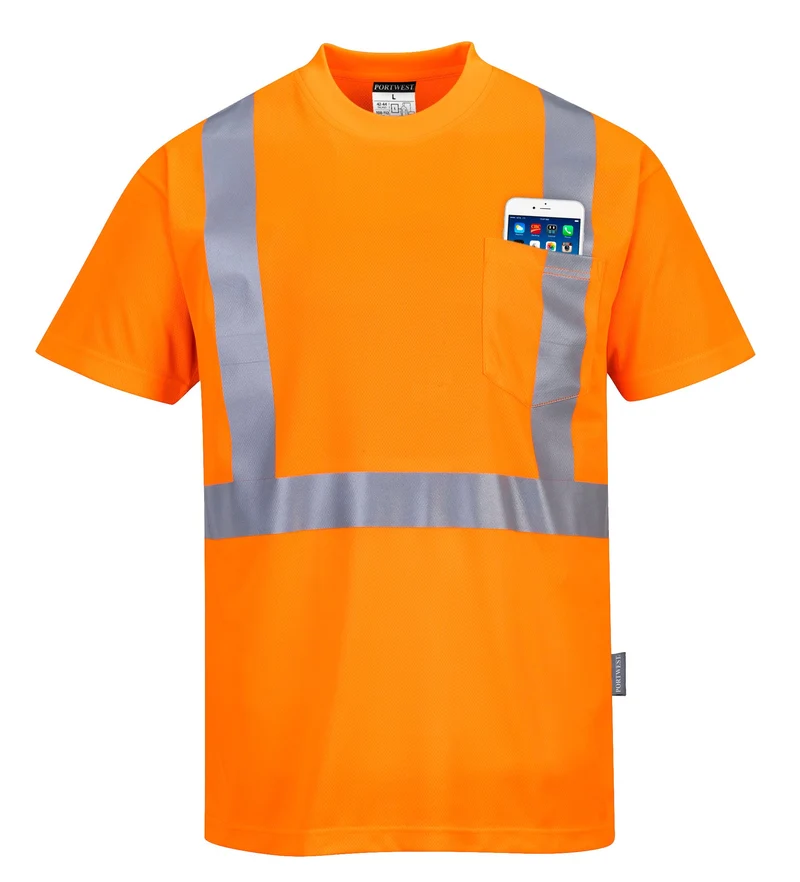 T-Shirt con taschino Alta Visibilità