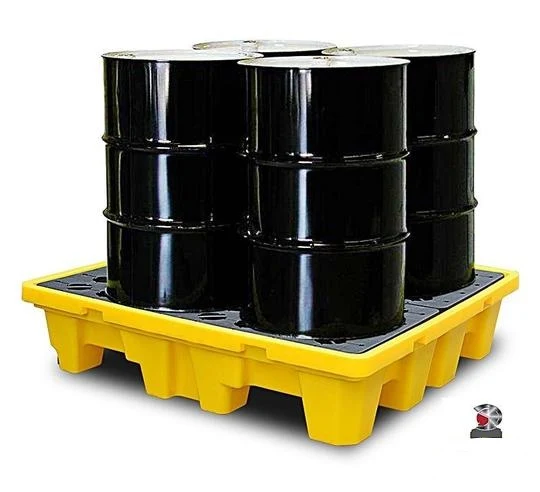 Pallet di contenimento fuoriuscita UNIPLAST 400 per 4 barili