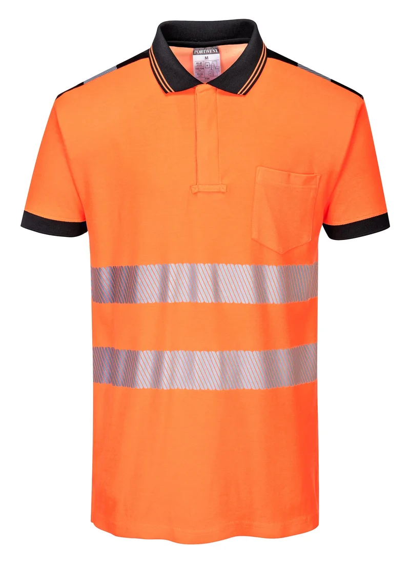 Polo manica corta PW3 alta visibilità