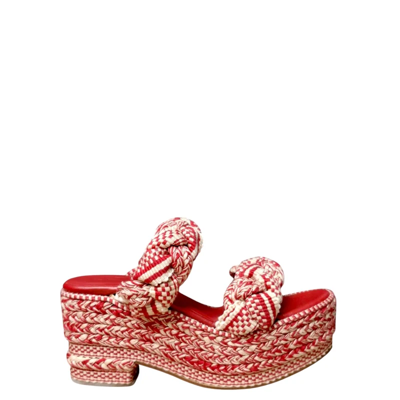 Scalzati donna "Antolina" CONCHITA.006 Collezione Primavera/Estate 2026 - Rosso e Beige