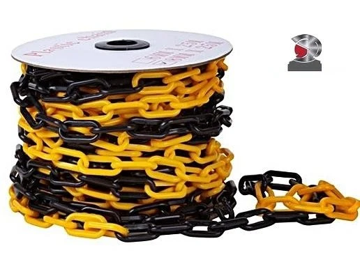 Catena di plastica da 25 m (giallo e nero)