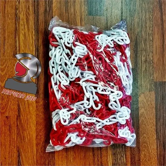 Catena di plastica da 25 m (rosso e bianco)