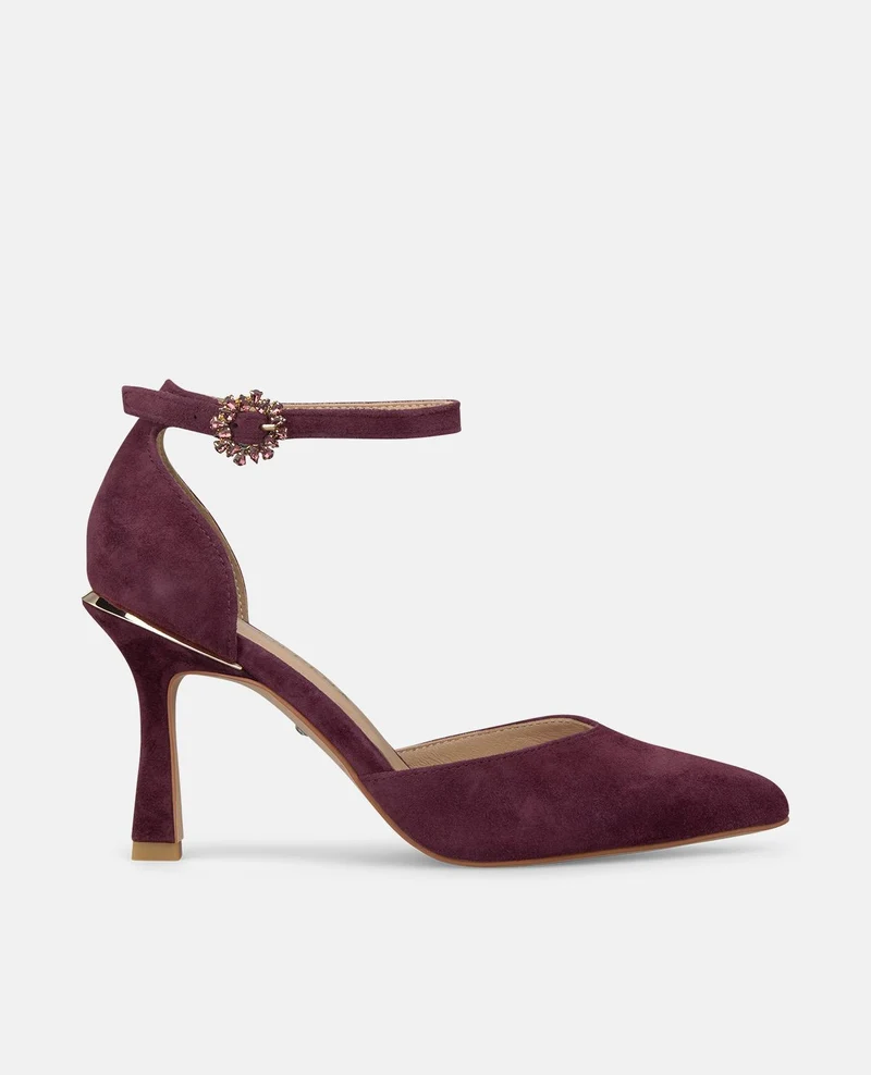 ZAPATO TACÓN ANTE CON CIERRE PULSERA