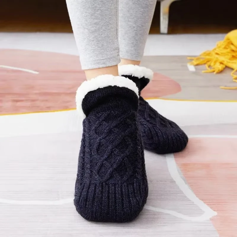 Calzini unisex a pantofola, caldi invernali, corti, in cotone