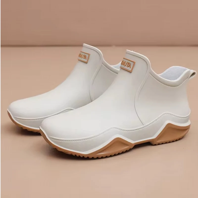 Scarpe da pioggia unisex alla caviglia Scarpe impermeabili da donna