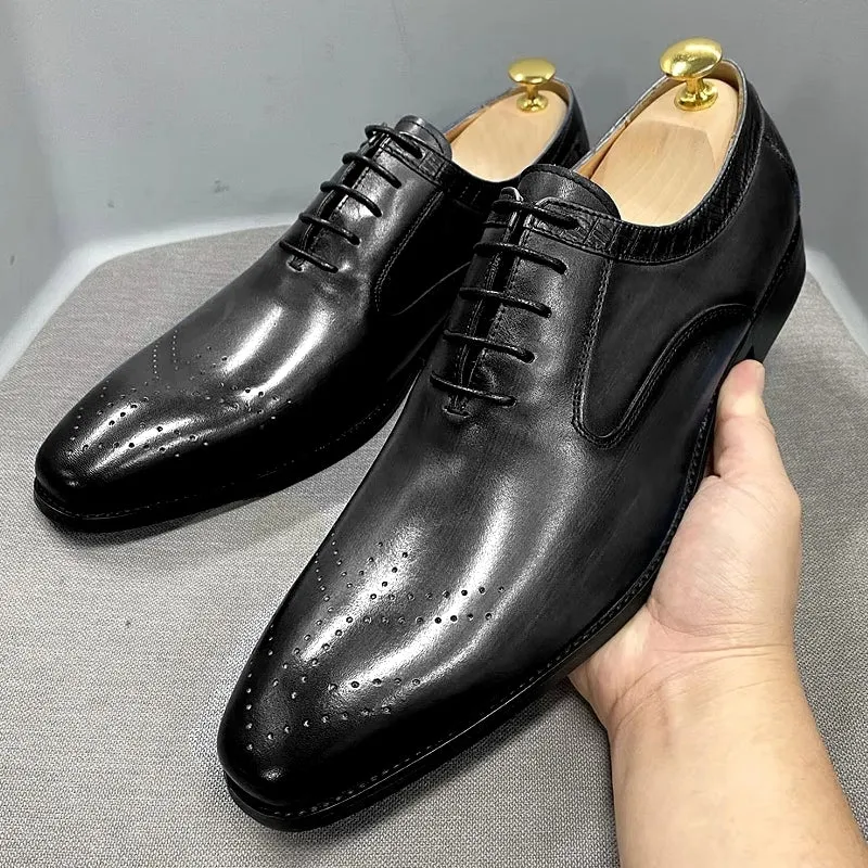 Scarpe da uomo in vera pelle di mucca di lusso
