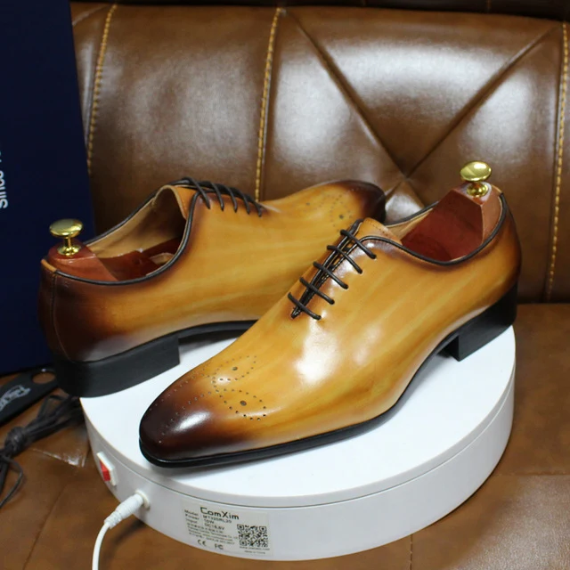 Scarpe eleganti da uomo in vera pelle di vitello