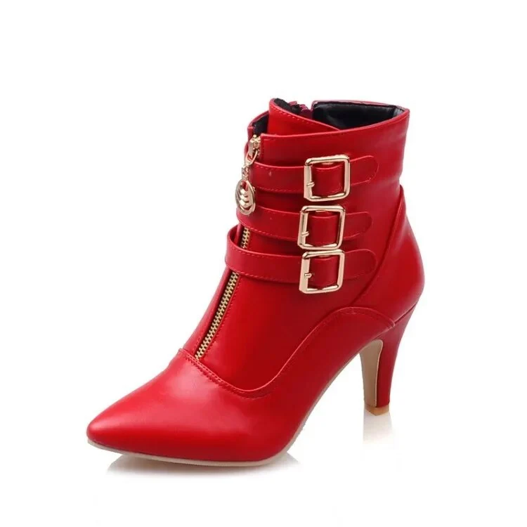 Stivaletti rossi da donna