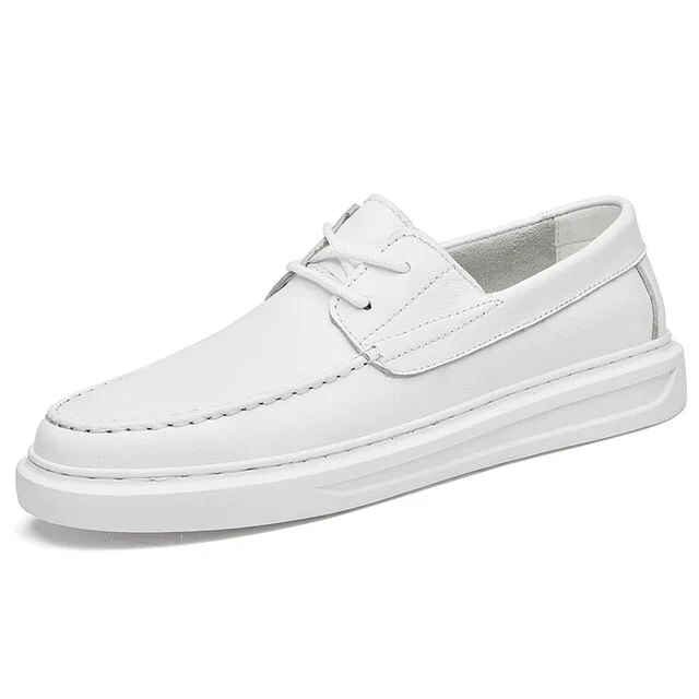 Scarpe in pelle bianca da uomo