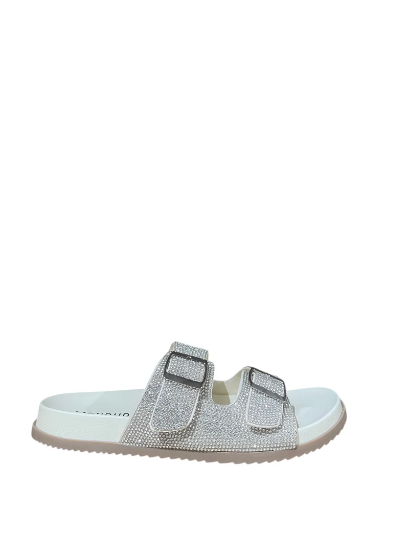Ciabatte donna "Menbur" 24756 Collezione Primavera/Estate 2026 - Crema e argento
