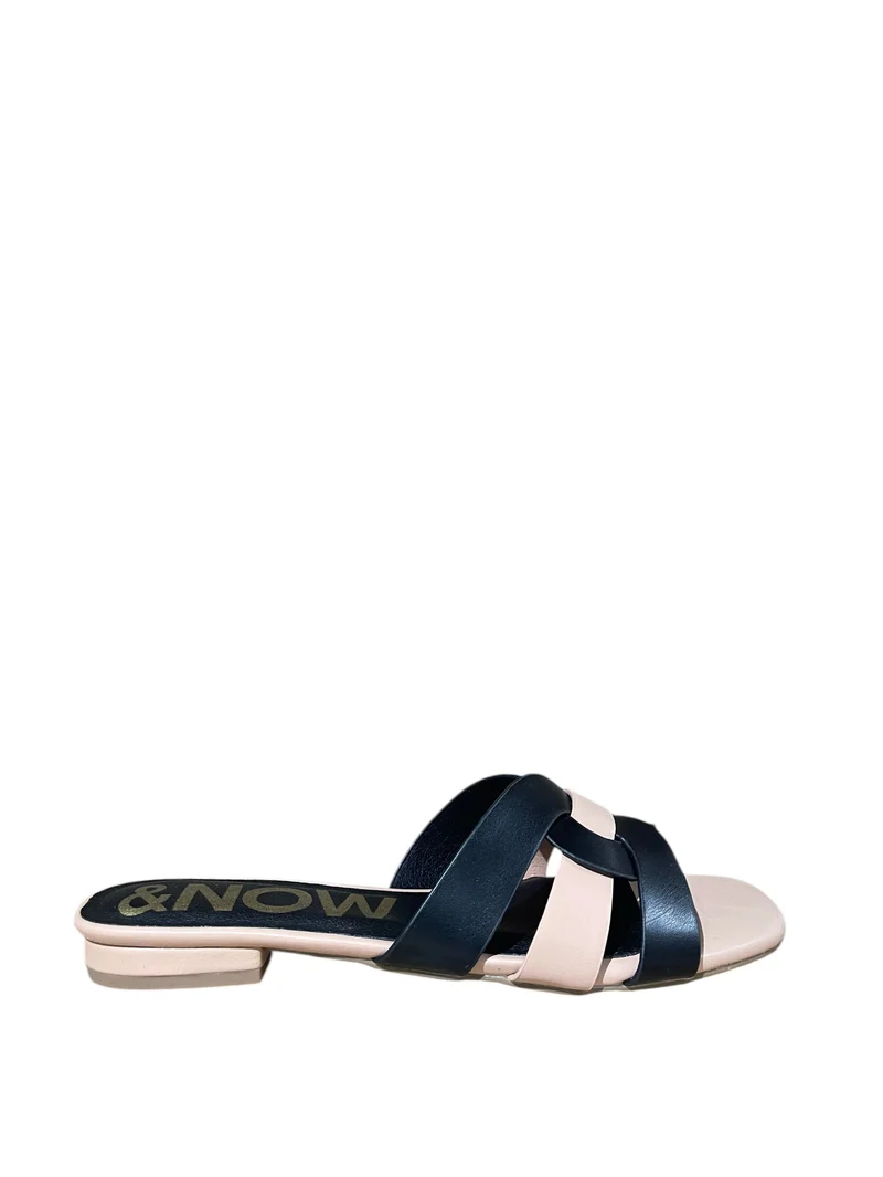 Ciabatte donna "Menbur" 25576 Collezione Primavera/Estate 2026 - Nero e nocciola