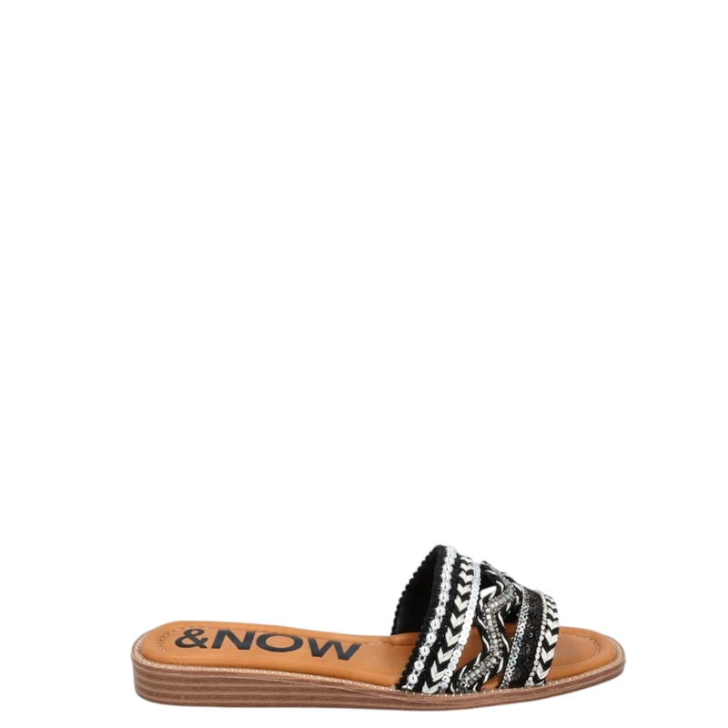Ciabatte donna "Menbur" 25322 Collezione Primavera/Estate 2026 - Nero Multi