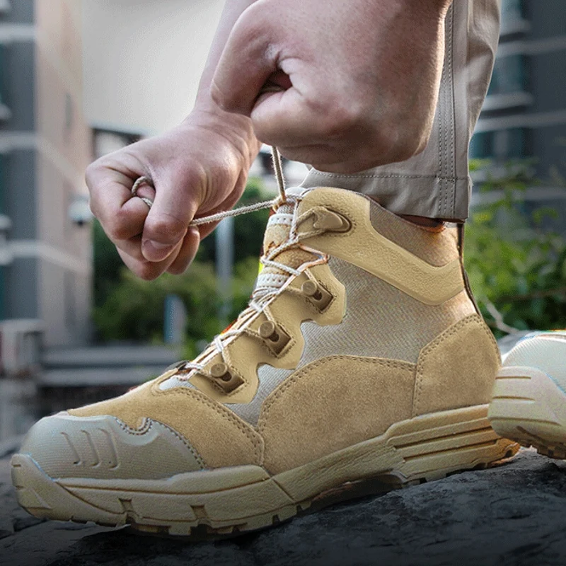 Stivali da combattimento da uomo Scarpe da trekking impermeabili all'aperto