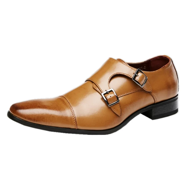 Scarpe eleganti da uomo con doppia fibbia