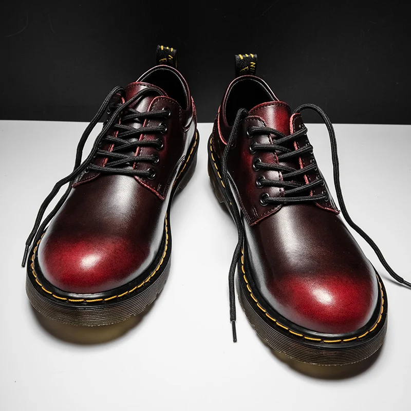 Scarpe da uomo di tendenza comode per il tempo libero in pelle di mucca