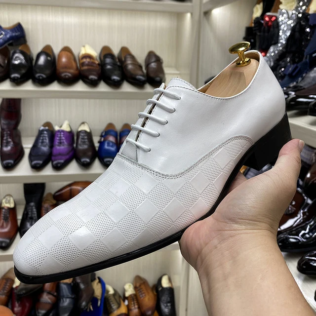 Abito da cerimonia nuziale Scarpe formali bianche da uomo