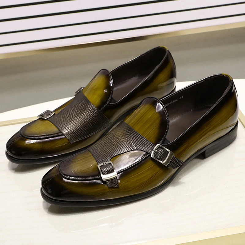 Mocassini classici da uomo Scarpe verde oliva