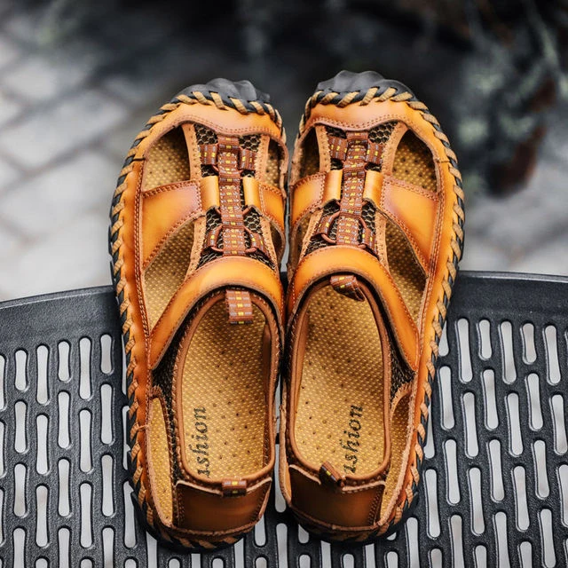 Sandali estivi Scarpe comfort antiscivolo in pelle