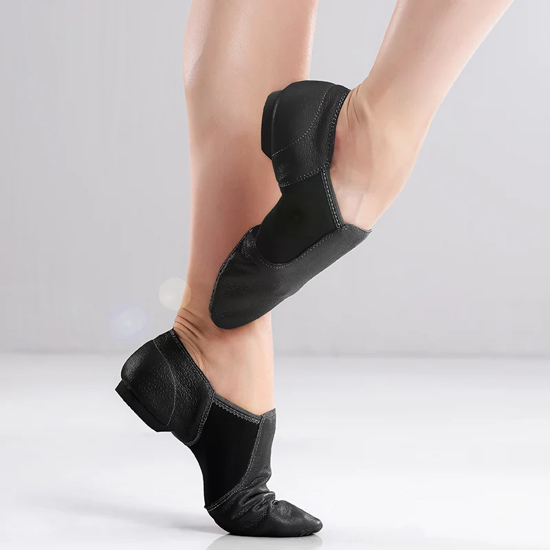 Scarpe da ballo jazz in vera pelle per adulti di alta qualità