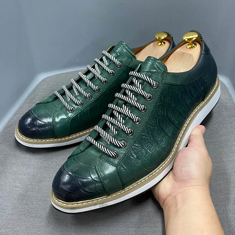 Scarpe casual da uomo Scarpe piatte in vera pelle di mucca
