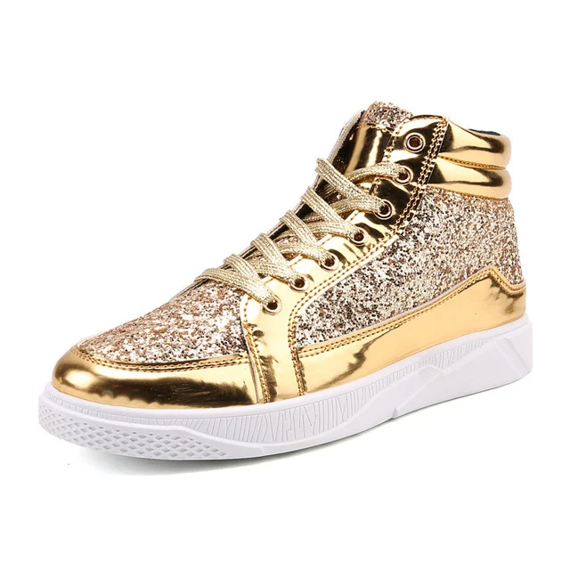 Stivaletti Gold Luxury Glitter Shoes
