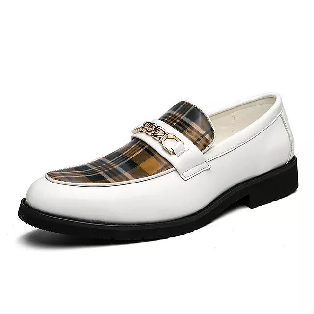 Scarpe casual Slip-on in stile britannico a righe morbide