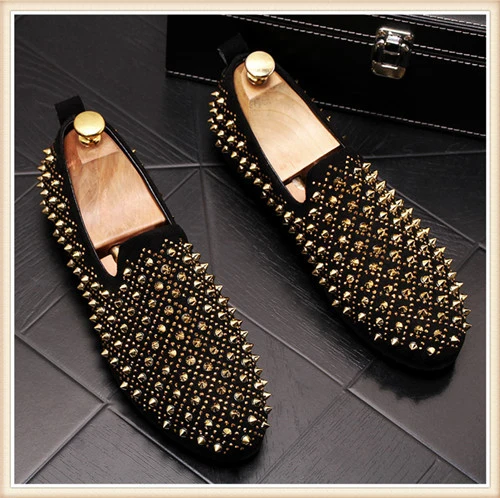 Rivetti Stud Mocassino Scarpe Stile Punk Scarpe Eleganti