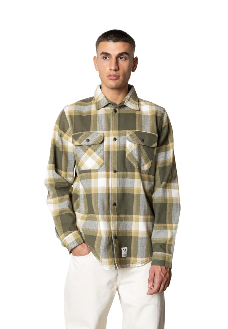 FAT MOOSE RYE COTTON OVERSHIRT CAMICIA UOMO